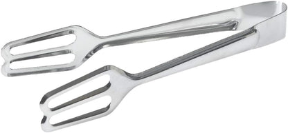Tredoni 5 Multi-Purpose Small Stainless Steel Cooking Tongs, 7.7" Frying and Serving Tongs Set of 5