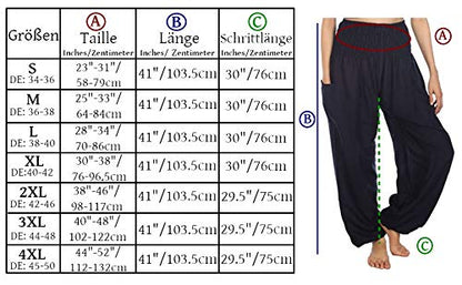 Lofbaz Women's Floral Boho Genie Aladdin Smocked Waist Harem Pants