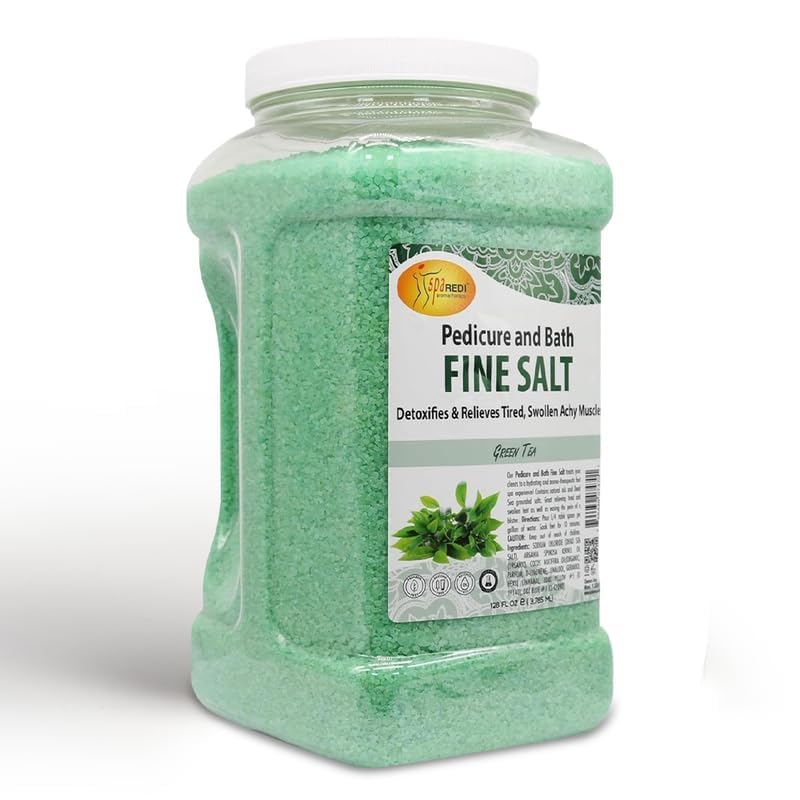 SPA REDI - Detox Foot Soak Pedicure and Bath Fine Salt, Lavender and Wildflower, 128 Oz - Made with Dead Sea Salts, Argan Oil, Coconut Oil, and Essential Oil, Hydrates, Softens and Moisturizes