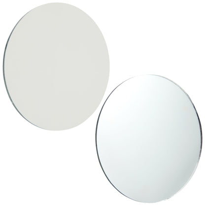 Juvale Glass Mirror Tiles for Crafts - 3 in, Round, Transparent, 50-Pack - Craft Mirrors for DIY & Home Decor