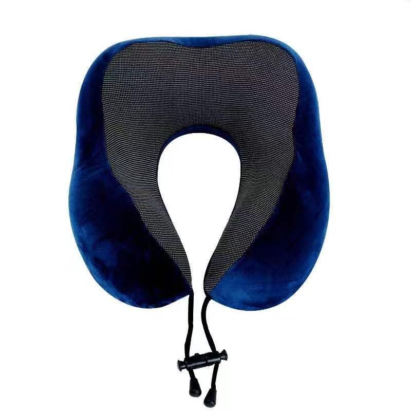 Memory Foam Travel Pillow, Neck Pillow with 360-Degree Head Support, Comfortable and Lightweight, Ideal for Sleeping on Airplane, Car, Train, Bus and Home Use, Comes with Storage Bag (Black)