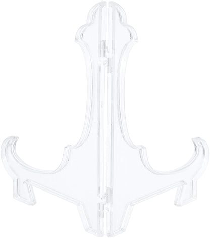 uxcell 12Pcs 5.5" Easel Plate Holder, Plastic Folding Display Stand for Decorative Plates and Picture Frames