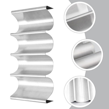 DEARMAMY Stainless Taco Holder Multi-Slot Taco Stand 9.84 Inch Compact Rack for Tacos Pancakes Hot Dogs Serving Home Restaurant Use