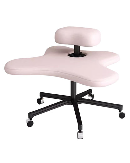 Cross Kneeling Meditation Chair，Ergonomic Office Chair Cross Legged Office Chair Ergonomic Kneeling Chair on Wheels, Armless 2 Cushions Orthopedic Chairs for Office Home Bedroom, Height-Adju