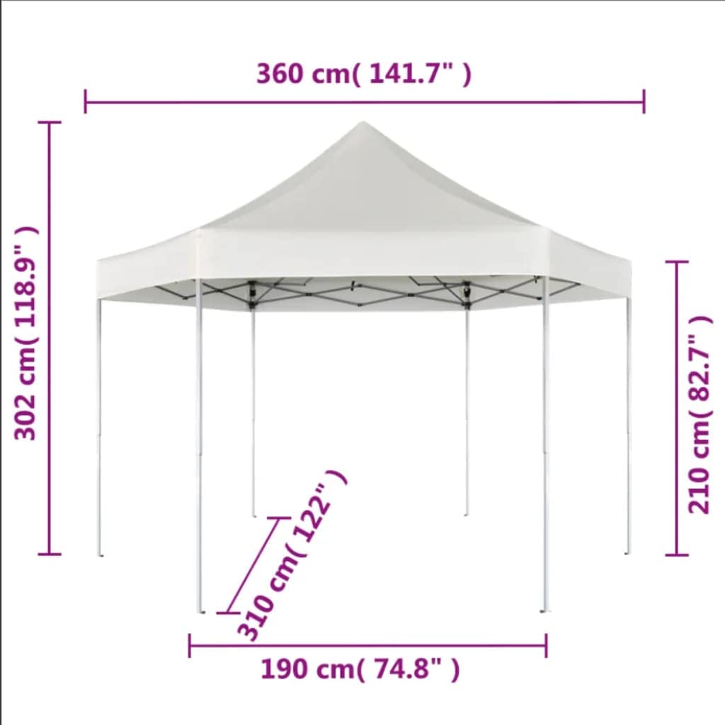 Xhnifbn Grey Hexagonal Pop-Up Gazebo 11.8ft x 10.2ft Powder-Coated Steel Frame Instant Canopy Tent with Water-Repellent Fabric for Backyard Patio Party & Garden Events