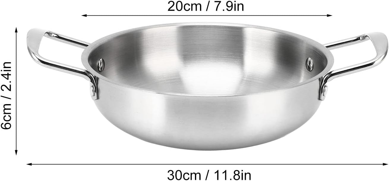 Korea Noodle Pot, Fast Heating Stainless Steel Ramen Cooking Stockpot, Binaural Pasta Pots for Soup and Porridge