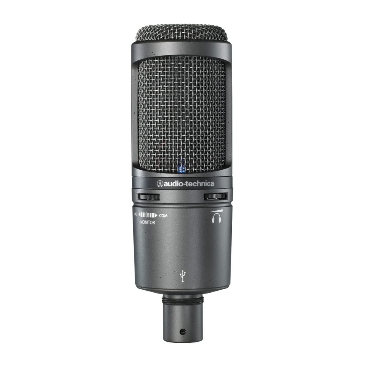 Audio-Technica AT2020USB+ Cardioid Condenser USB Microphone, with Built-in Headphone Jack & Volume Control, Perfect for Content Creators (Black)