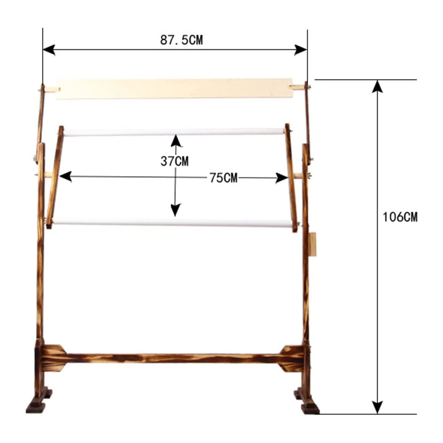 ELUKHT Cross Stitch Frame Stand, Wooden Adjustable Tapestry Frame Embroidery Stand, Frame 360° Rotation, with Wide Base Design, for Sewing Needlework Arts Crafts Embroidery Project
