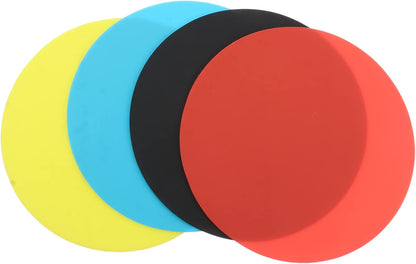 Multicoloured Silicone Bottle Opener Grippers, 4Pcs Rubber Jar Gripper Pads, Round Non-Slip Kitchen Coasters for