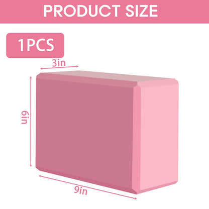 Yoga Block - Supportive Latex-Free Eva Foam - Soft Non-Slip Surface with Beveled Edges for Yoga, Pilates, Meditation - Yoga Accessories for Stability, Balance, Deepen Stretches