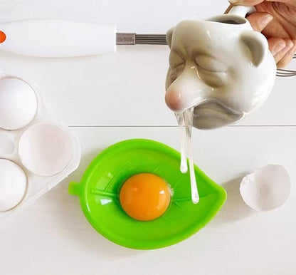 Funny Egg Separator, Ceramic Egg Yolk White Running Nose Separator Mug, Baking Gadget, Great Gift Choice