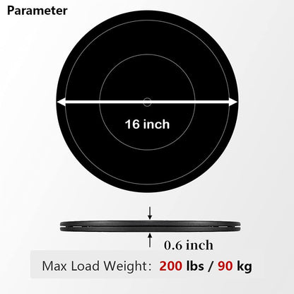 16Inch Lazy Susan Turntable - Heavy Duty Rotating Swivel Steel Ball Bearings - Flat Base Stand