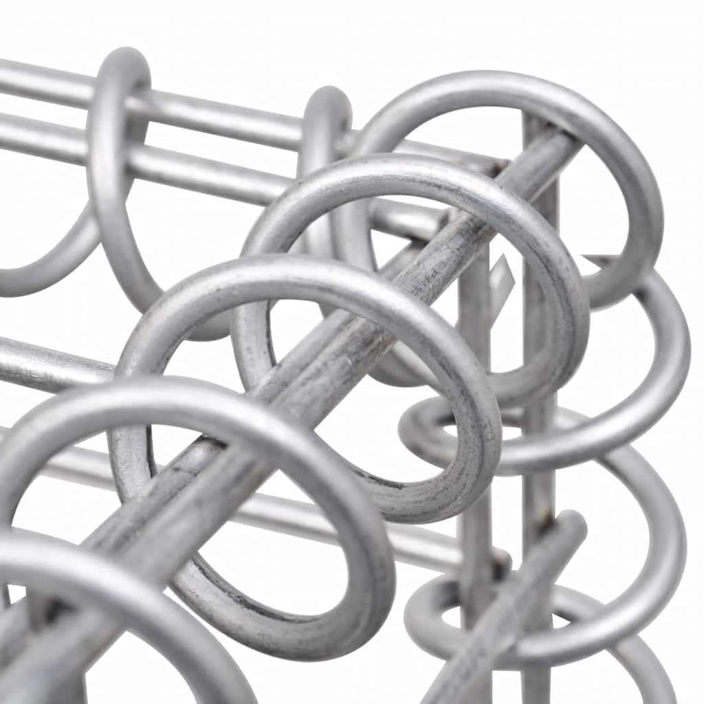Foknhdi Galvanized Steel Raised Garden Bed 141.7x11.8x35.4 in Large Outdoor Planter Box Silver Modern Gabion Planter for Patio Yard Balcony