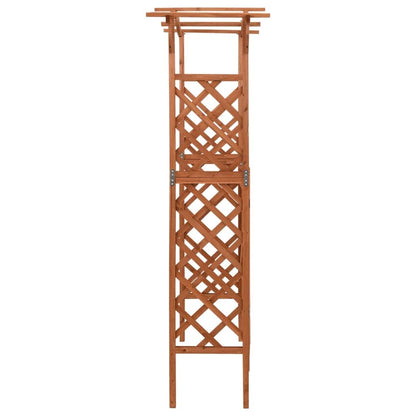 Fregramei Wooden Pergola with Gate, Outdoor Climbing Plants Garden Arbor for Lawn, Poolside, Backyard, Patio, Terrace, 45.7"x15.7"x80.3" Solid Firwood,-253