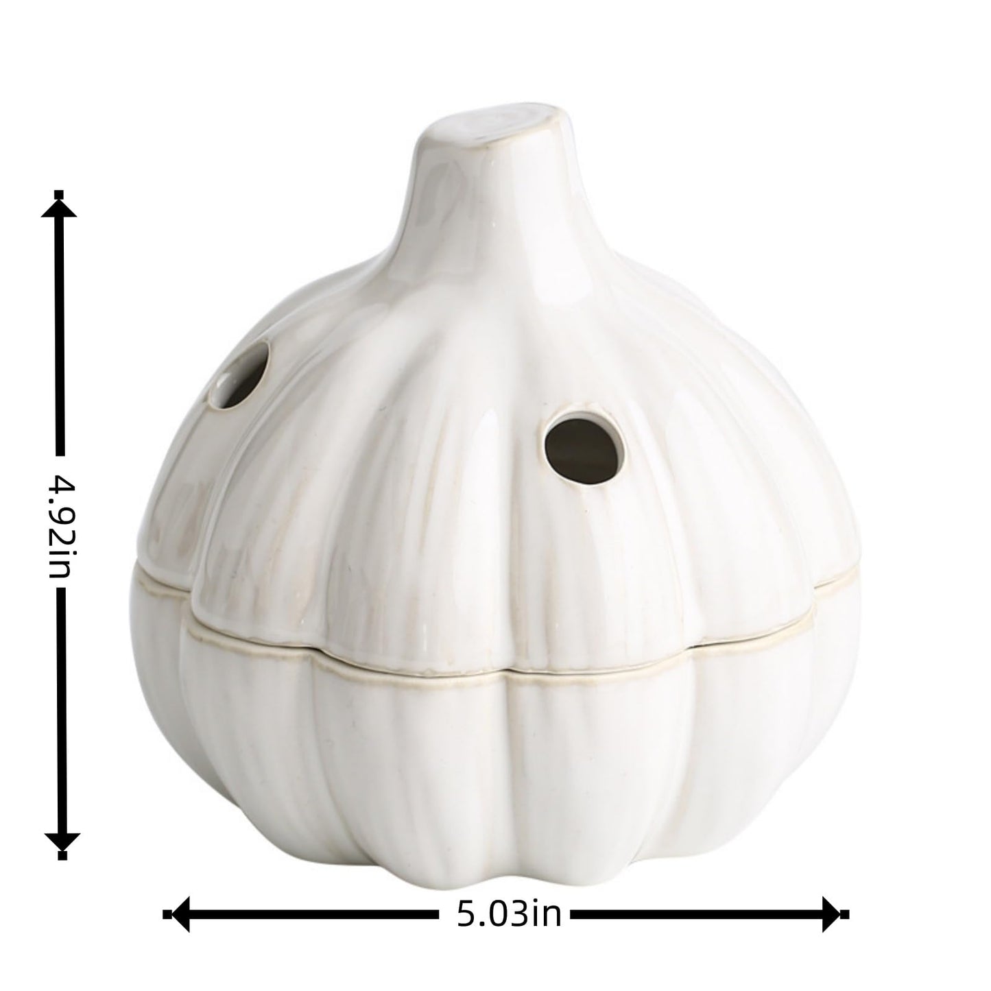 LUOBEIYAOHL ceramic garlic keeper with lid terracotta storage container jar saver holder countertop