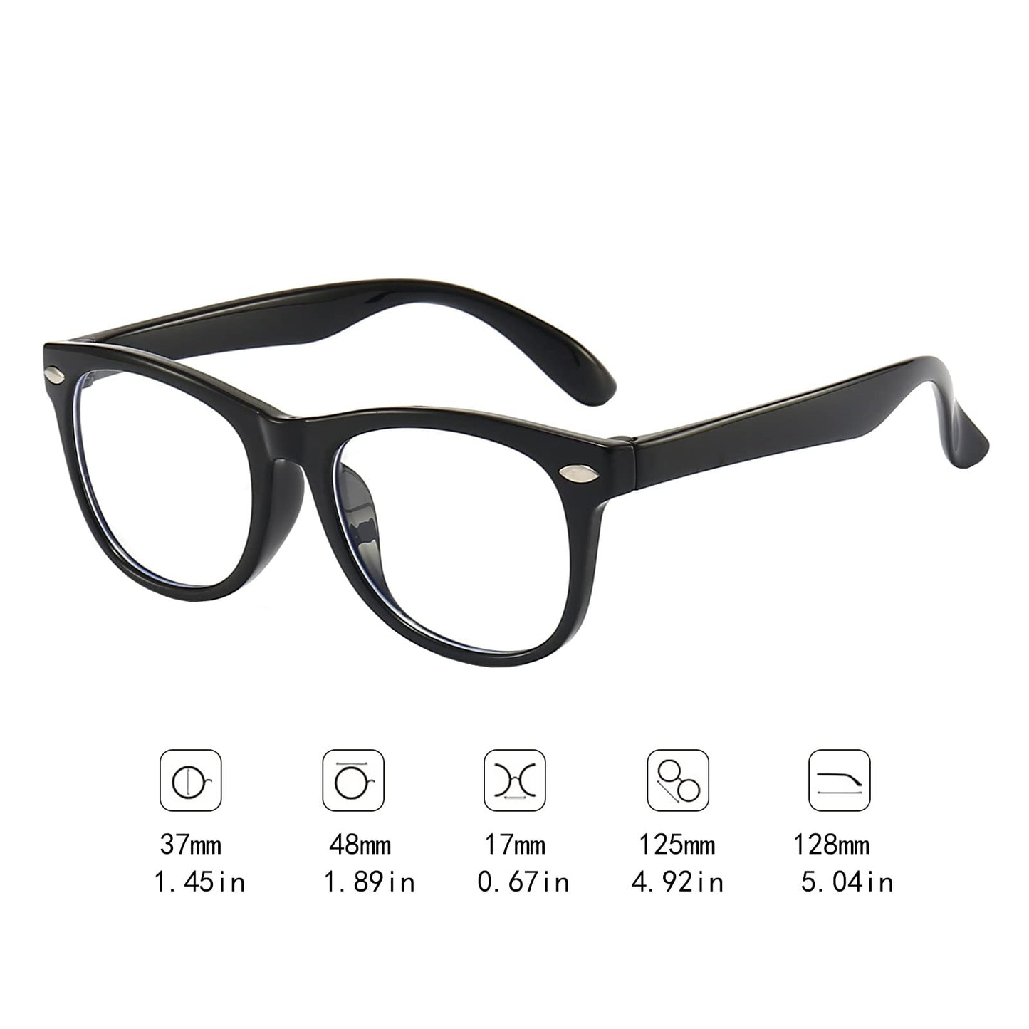 FANNYGO 3 Pack kids Blue Light Blocking Glasses For Girls And Boys Computer Blue Light Blocking Glasses For Age 3-9 (Black + Dark blue + Light blue)