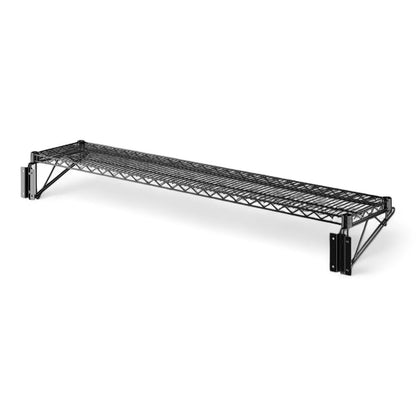 3 Pack! 14" x 60" Black Wall Mount Wire Storage Rack for Kitchen, Garage & Storage – Heavy Duty Steel Wire Shelving, Commercial Wall Shelf for Home & Professional Use
