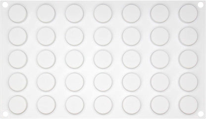 FUNSHOWCASE Mini Round Disc Silicone Mold Tray - 0.9x0.9x0.4 inch, 35 Cavities