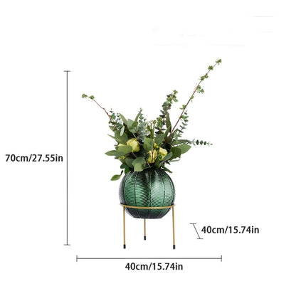 YOUQUEEN Artifical Tree Nordic Light Luxury Simulation Flower Art Decoration Living Room Table Negotiating Table Glass Bottle Fake Flower Decoration Artificial Tree Indoor(B)