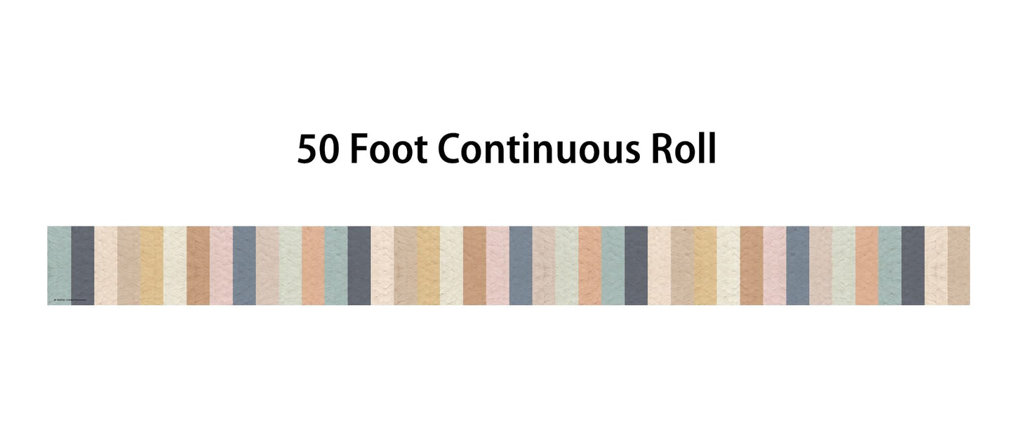 Teacher Created Resources Everyone is Welcome Stripes Straight Rolled Border Trim (TCR8909)