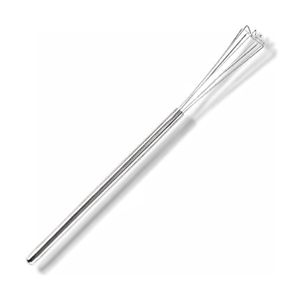 Rattleware 10.25" Long-Handle Silver Espresso Whisk - Perfect Coffee Distribution, Stainless-Steel Triangular Design, Ideal for Commercial & Home Use