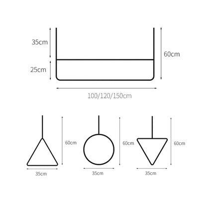 CUTPOIY Hanging Metal Clothing Display Rack, Metal Commercial Clothing Hanger Ceiling Hanger, U-Shaped Hanger Retail Store Clothing Clothes Rail, Used in Boutiques(120cm White U sd Bar Hanger)