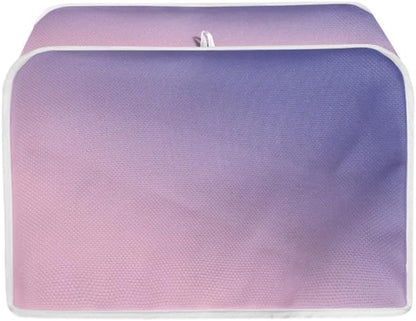 Toaster Cover 4 Slice, Wide Slot Machine Washable with Hang Loop (16x16"), Purple, 2PCS