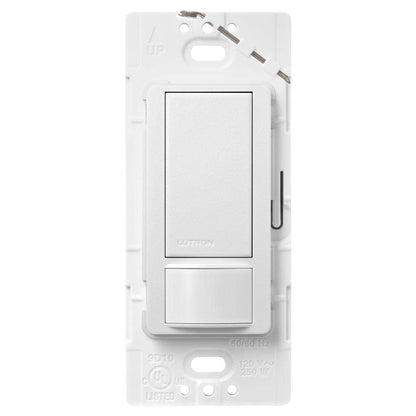 Lutron Maestro Motion Sensor Light Switch Indoor for Bathroom, Garage, Laundry Room, Any Bulbs, Occupancy Vacancy Sensor, Single-Pole, MS-OPS2-WH, White