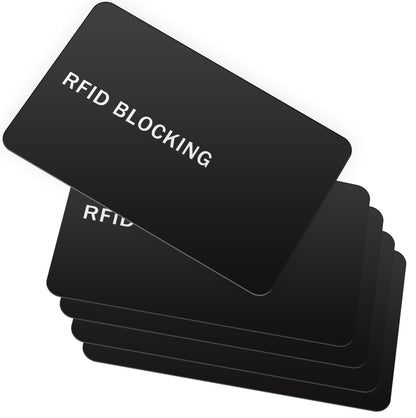 9toa RFID Blocking Card - 5 Pack, Contactless NFC Credit Card ID Protection Safe Bank Card Passport Entire Wallet Purse Shield Protector Blocker Guard (Pack of 5)