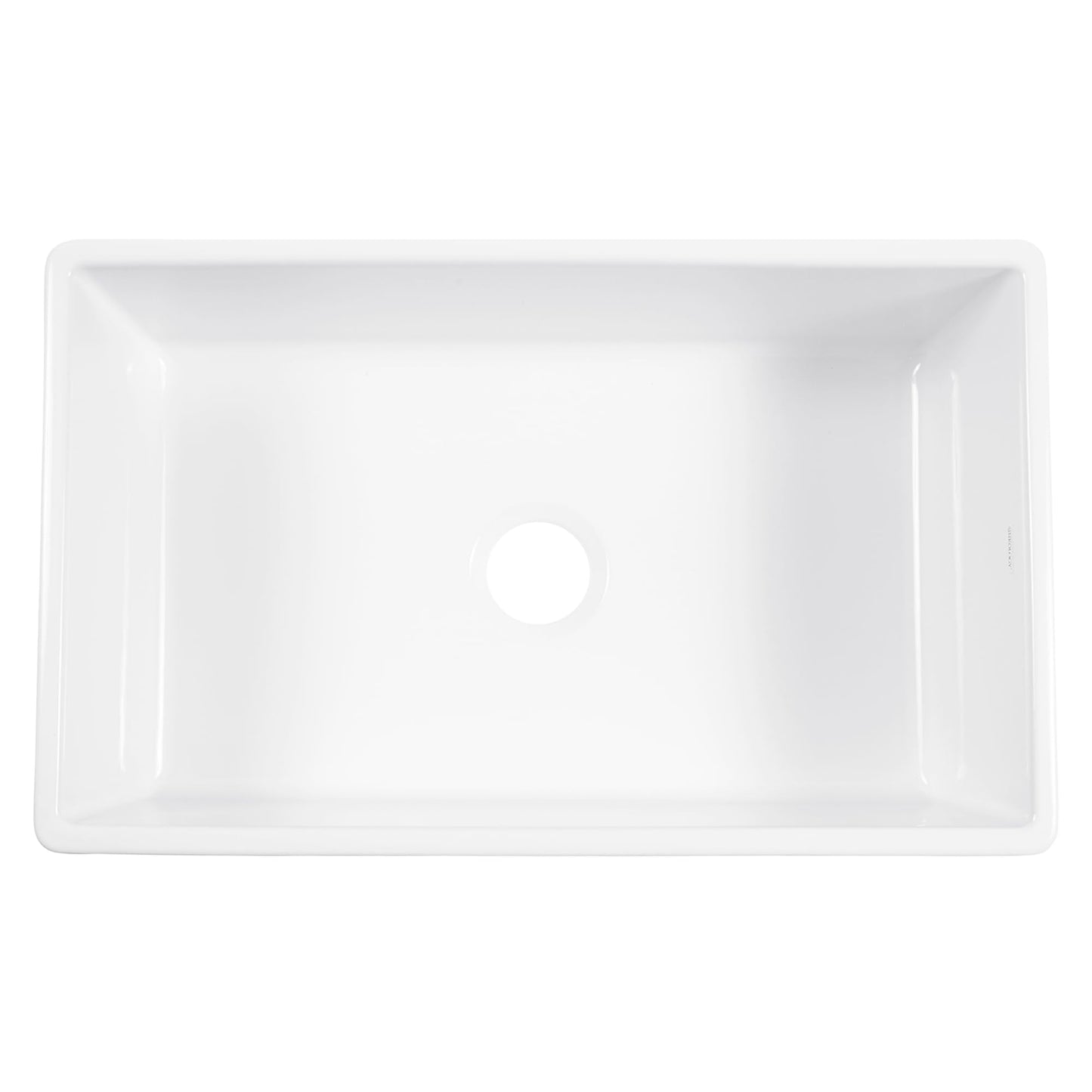 Sinkology Austen 30 Inch Farmhouse Sink Matte Black Fireclay Apron Front Single Bowl – Deep Basin, Undermount, Fits 33 Inch Cabinet