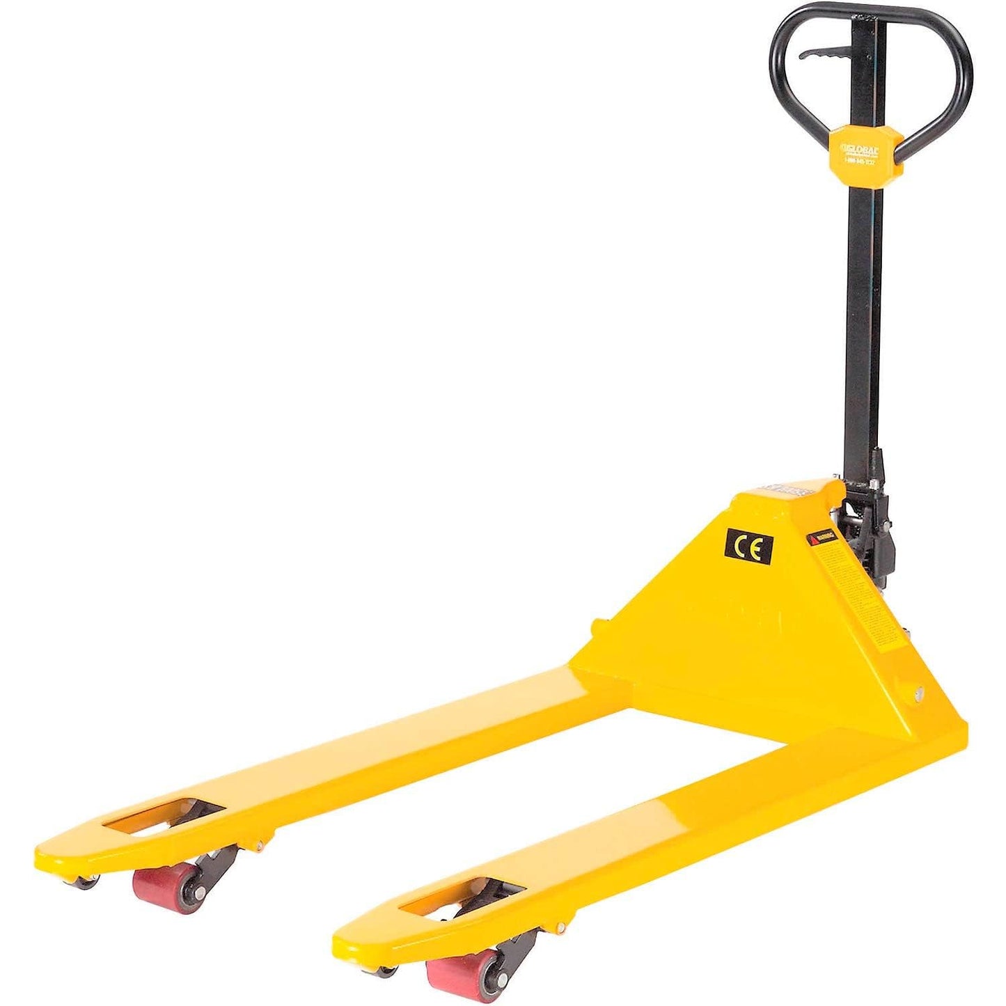 Global Industrial Manual Pallet Truck, 5500 Lb. Capacity, 21" W x 48" L Forks, Industrial Duty Narrow Forks Pallet Jack for Warehouse, Manufacturing and Retail