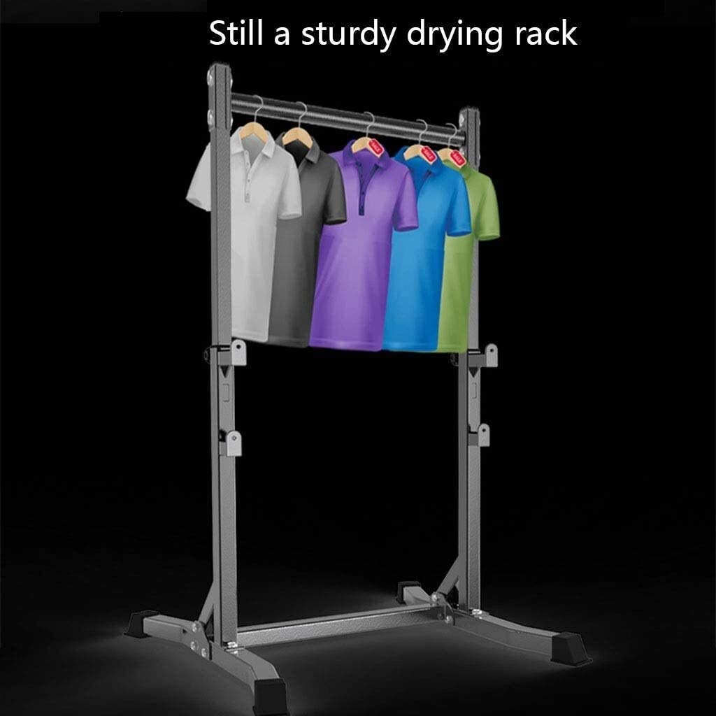 Sports Fitness Gymnastics Parallel Bars Rack Sturdy Steel Squat Barbell Free Bench Thole Adjustable Barbell Stand Squat Rack Multifunction Weightlifting Gym/Home Gym Portable Dumbbell Racks Stand