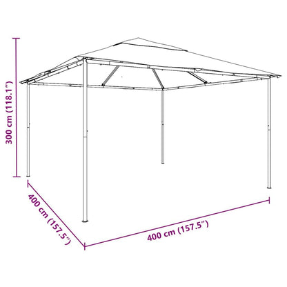 Xhnifbn Anthracite Steel Large Foldable Gazebo 13.1x13.1x9.8 ft Outdoor Canopy for Backyard Patio Pergola Style Shelter for Parties Weddings Camping Gatherings