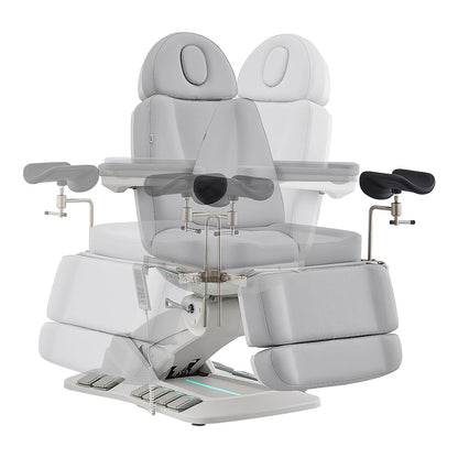 Dir Medical Spa Chair 4-Motor Electric Medical Examination Room Table with Stirrups Spa Beauty Bed Esthetician Chair Facial Bed with Position Memory Function Geneva