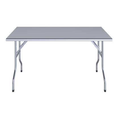 AmGood 24 in. x 60 in. Stainless Steel Open Base Folding Utility Table