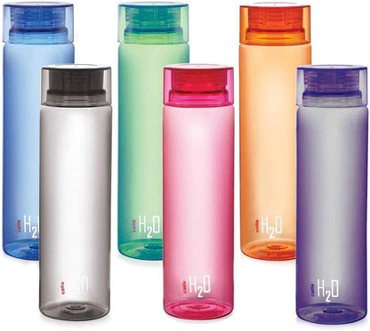 Cello H2O Unbreakable Bottle, 1 Litre, Set of 6