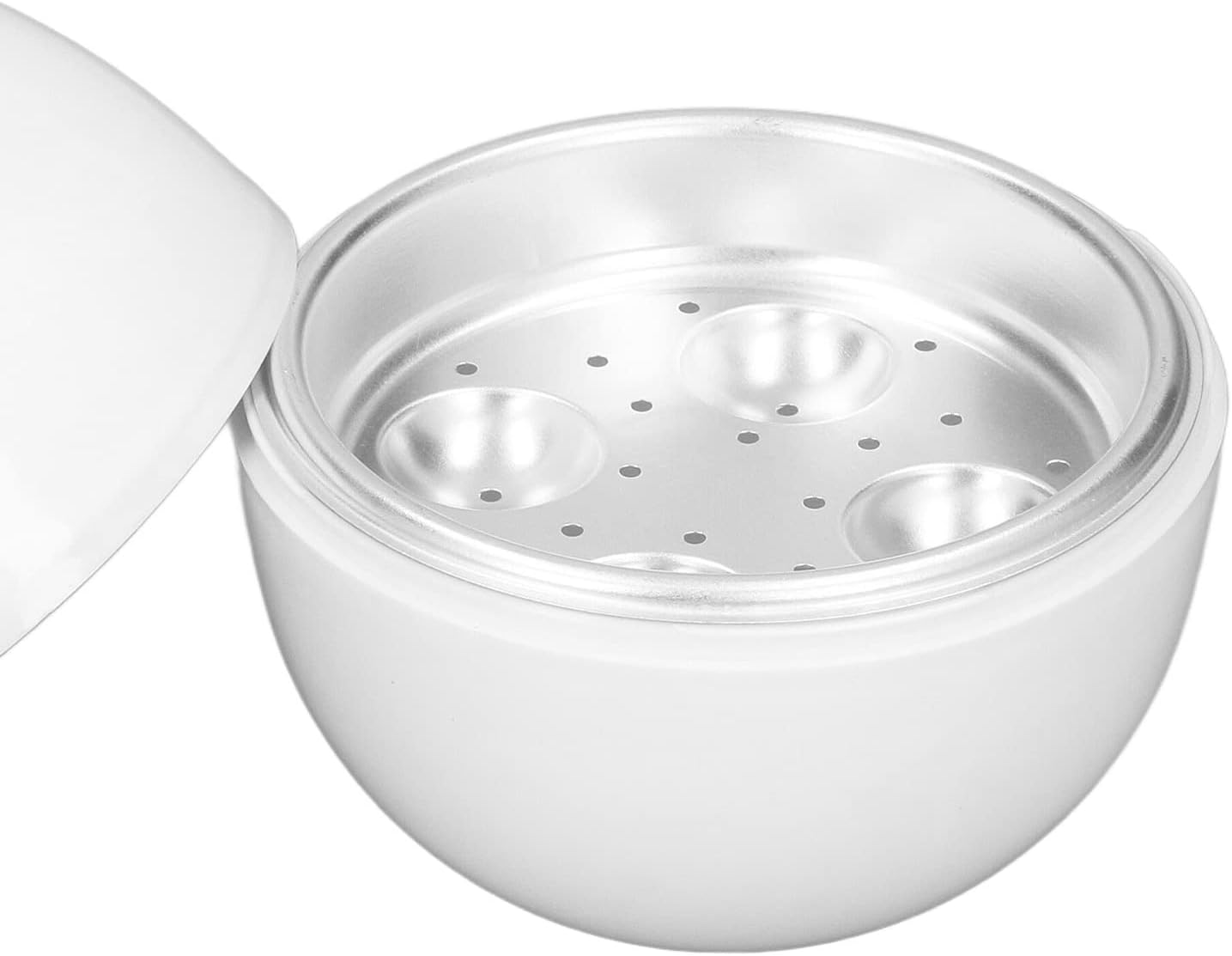 Hard Boiled Egg Cooker, 4 Eggs Capacity, Compact Design, ABS Material, Egg Shape, Microwave Function, Easy to Use
