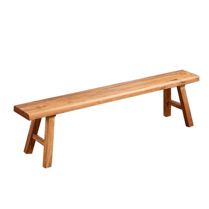 ZPrestiCraftbl 55.2in Wood Bench Indoor – Rustic Farmhouse Entryway Bench, Skinny Bench Design, Made of Extra-Thick Solid Wood, Perfect for Dining Room, Hallway, or End of Bed