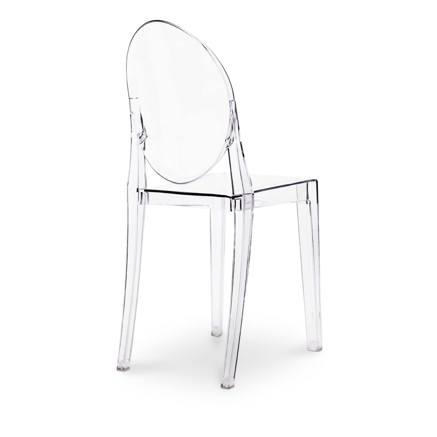 Aron Living 18.5" Mid-Century Plastic Crystal Dining Chairs in Clear (Set of 2)