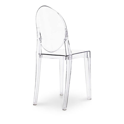 Aron Living 18.5" Mid-Century Plastic Crystal Dining Chairs in Clear (Set of 2)