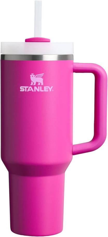 STANLEY Quencher H2.0 Tumbler - 40 oz Insulated Stainless Steel Cup with Handle & Straw | Violet Blossom