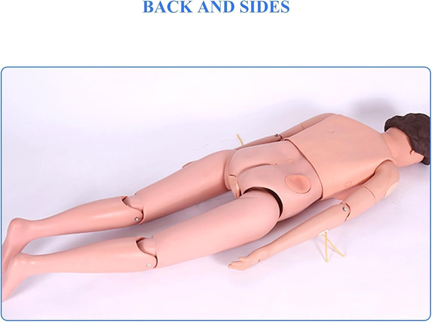 Nursing Training Mannequin, Full Body Model Female Patient Care Medical Manikin with 3 Muscle Module & Patient Gown, Can Be Done 24 Item Basic Nursing Operations.