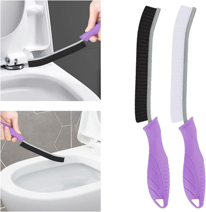 2 (2, TQRR Toilet Brush, Pcs Bathroom Cleaning Brush, Toilet Scrubber, Deep Toilet Bowl Brush with Hanging Hole