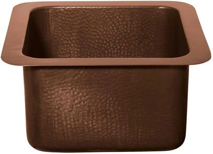 Signature Hardware 417007 Merrick 15" Drop In Single Basin Copper Kitchen Sink