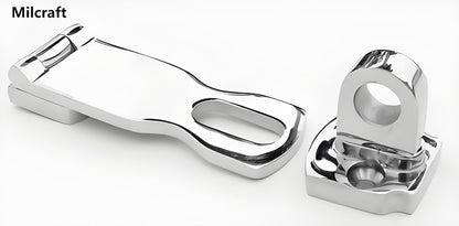 Marine Grade Stainless Steel Heavy Duty Door Hasp with Turning Padlock Eye Mount