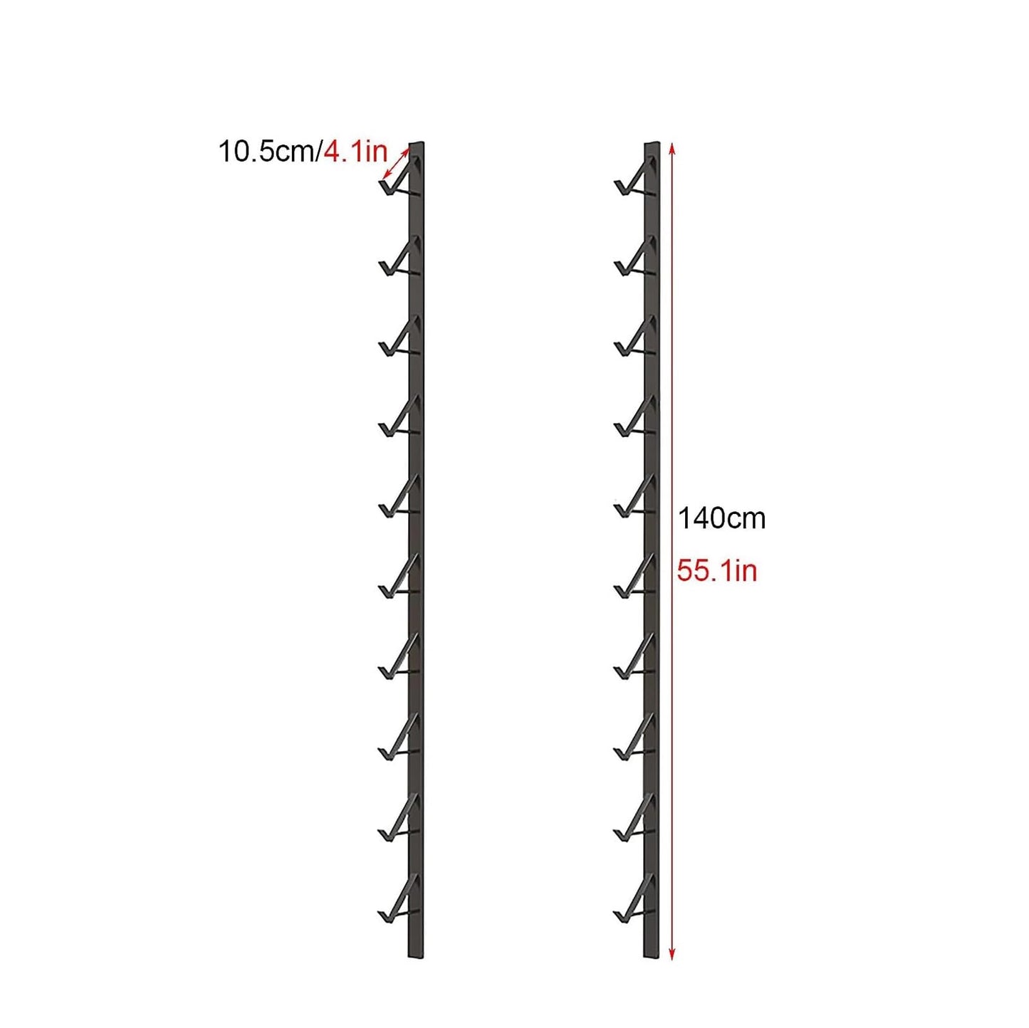 Floor Tile Sample Rack,Heavy Duty Wall-Mounted Tile Display Stand, Large Wooden Ceramic Sample Rack, 10.5x140cm Black Floating Shelf - Perfect for Showrooms, Retail, and Home Decor