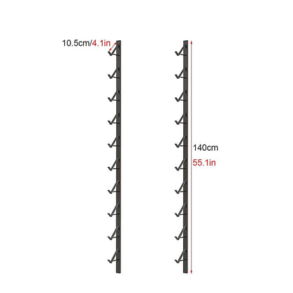 Floor Tile Sample Rack,Heavy Duty Wall-Mounted Tile Display Stand, Large Wooden Ceramic Sample Rack, 10.5x140cm Black Floating Shelf - Perfect for Showrooms, Retail, and Home Decor