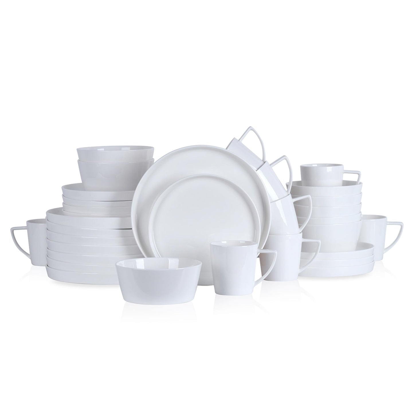 Stone Lain Madeline Formal Bone China Dinnerware Set 32 Piece Service for 8, White