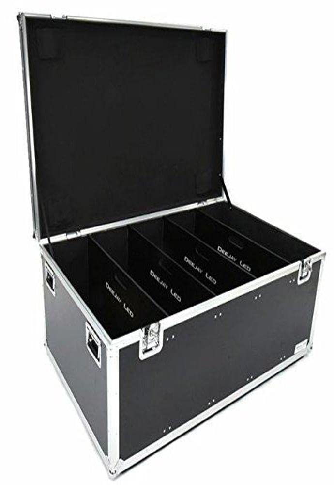 Trunk 61x31x23 With Wheels Engineered To Hold Tools/Lighting Or Others With Caster Board Recessed Handle And Pro Gauge Ball Corners One Black Interior Divider DEEJAYLED TBHTUT603724W