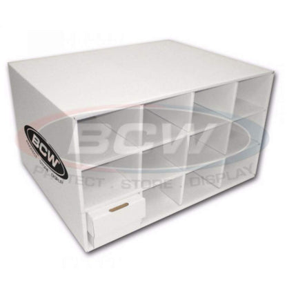 BCW Card House with 12 800 Count Storage Boxes | Holds Up to 9,600 Standard Trading Cards | Corrugated Cardboard Card Storage Unit | Trading Card Organizer for Sports & TCG Collections